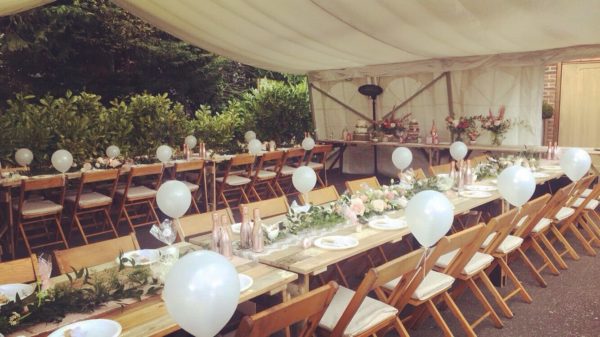 rent folding wooden wedding chair hire Hampshire