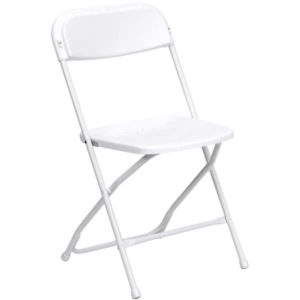 white folding chair hire London