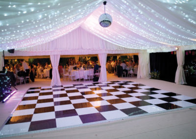 black and white dance floor hire Surrey