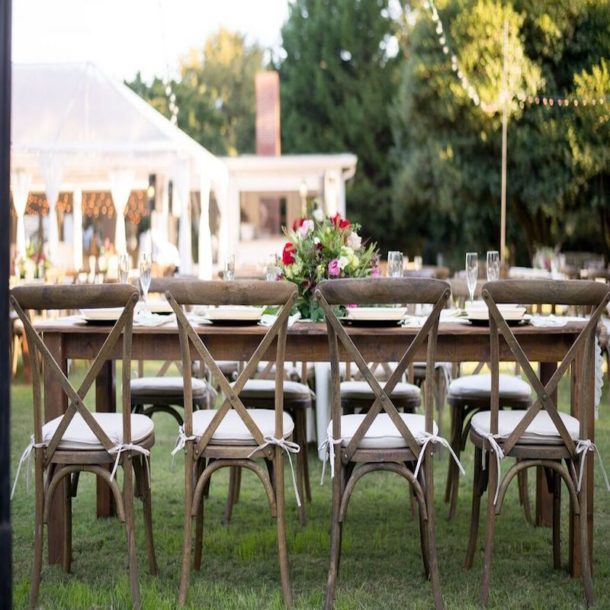 Cross Back Chair Hire London Kent Surrey Sussex Hampshire Rustic