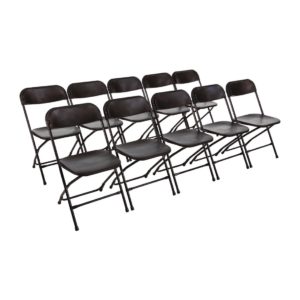black folding chair hire Hampshire