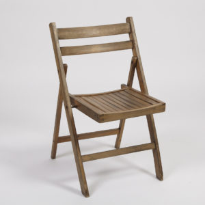 rustic wooden folding chair hire