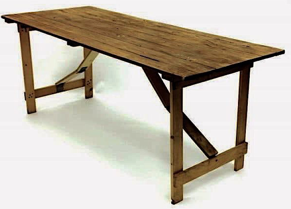 rustic table hire