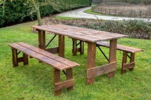 rustic table hire sussex