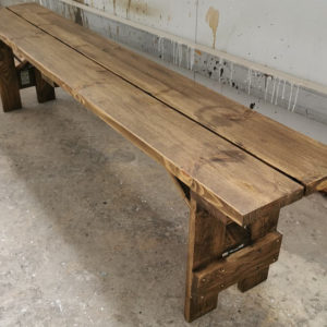 rustic bench hire