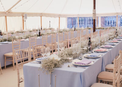 wide rectangle table hire