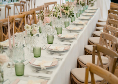 wide wedding table hire